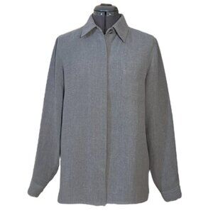 NY & Co New York and Company Grey Blouse Size Large